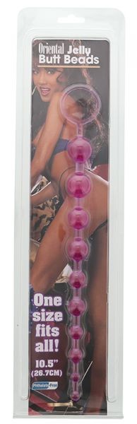Анальная цепочка Oriental Jelly Butt Beads 10.5", PURPLE
