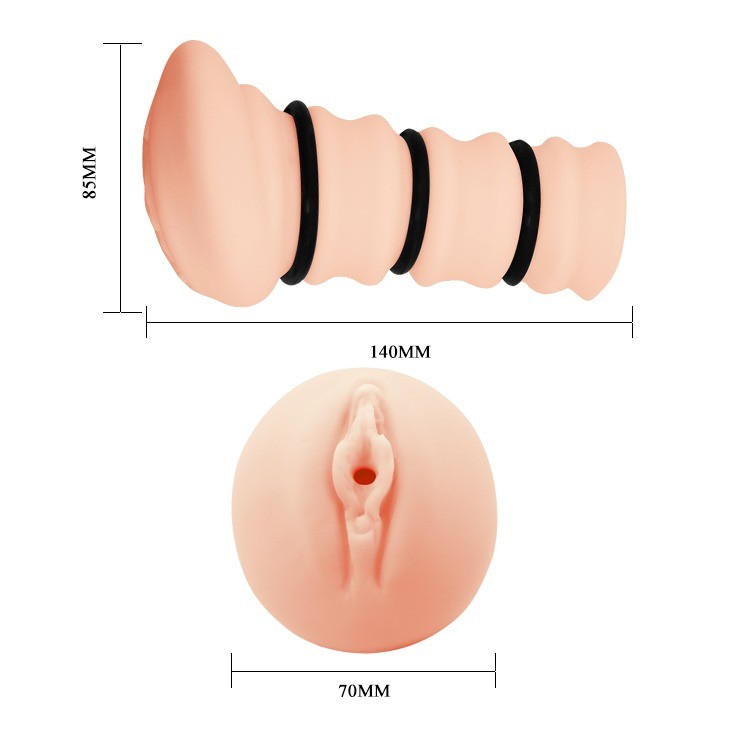 Мастурбатор вагіна реалістична з кільцями Crazy Bull Masturbator Vagina