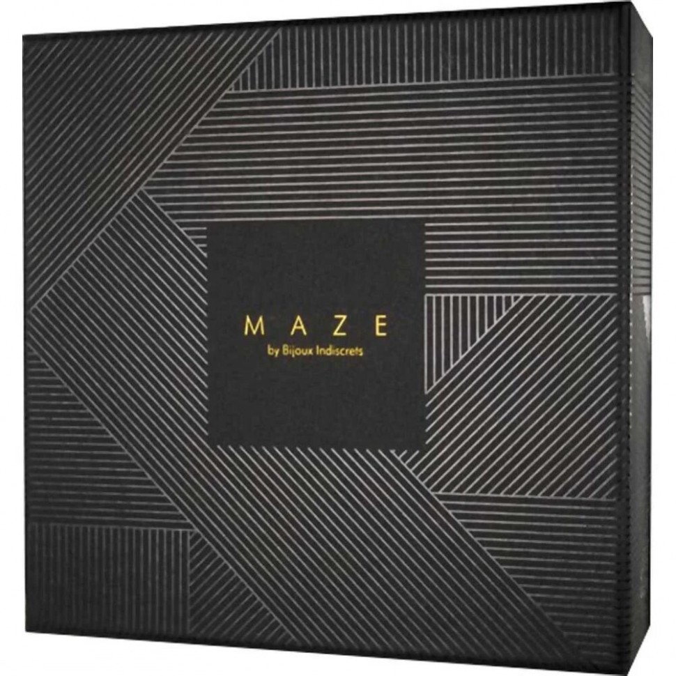 Наручники з повідцем Indiscrets MAZE - T-Restraints Black, подарункова упаковка