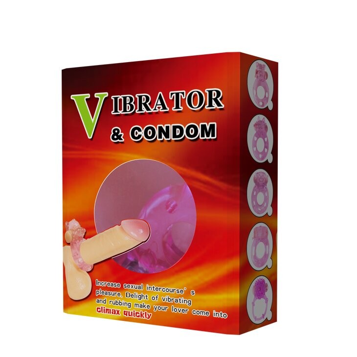 Кільце з вібрацією і презервативом Vibrator & condom, BI - 010084