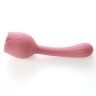 Вібратор у формі тюльпану з вакуумною стимуляцією Sweet Em Velvet Lure Рожевий