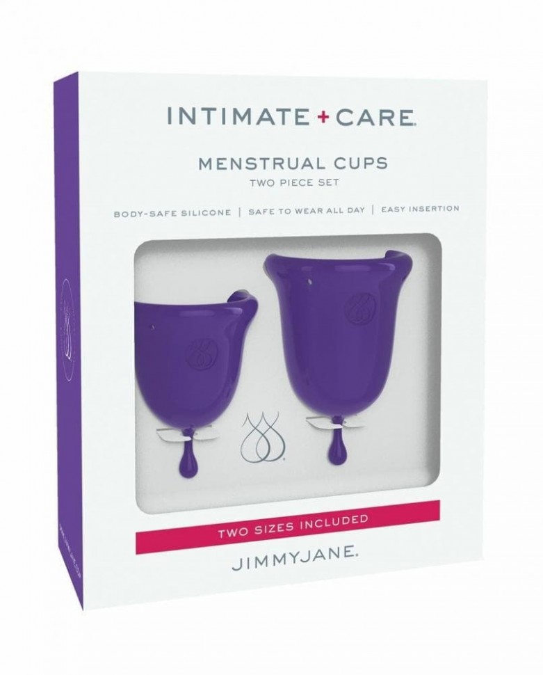 Jimmyjane Menstrual Cups - набор менструальных чаш, 14 мл и 21 мл (пурпурный)
