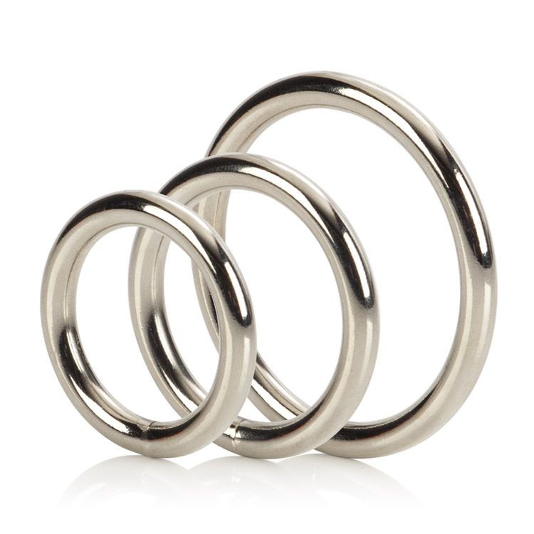 Набор металлических эрекционных колец Silver Ring - 3 Piece Set 