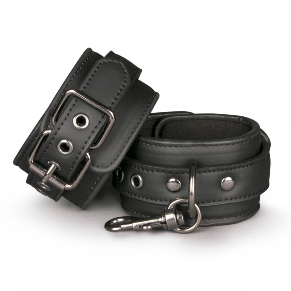 Наручники Easy Toys Faux Leather Handcuffs, чорні