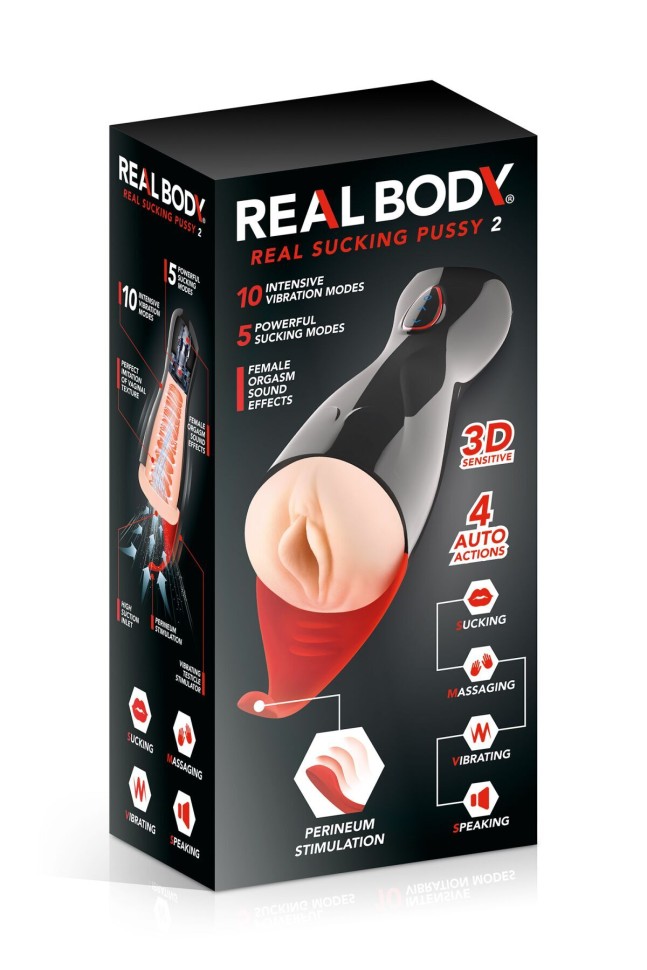 Мастурбатор-вагіна Real Body — Real Sucking Pussy 2 (м'ята упаковка!!!)