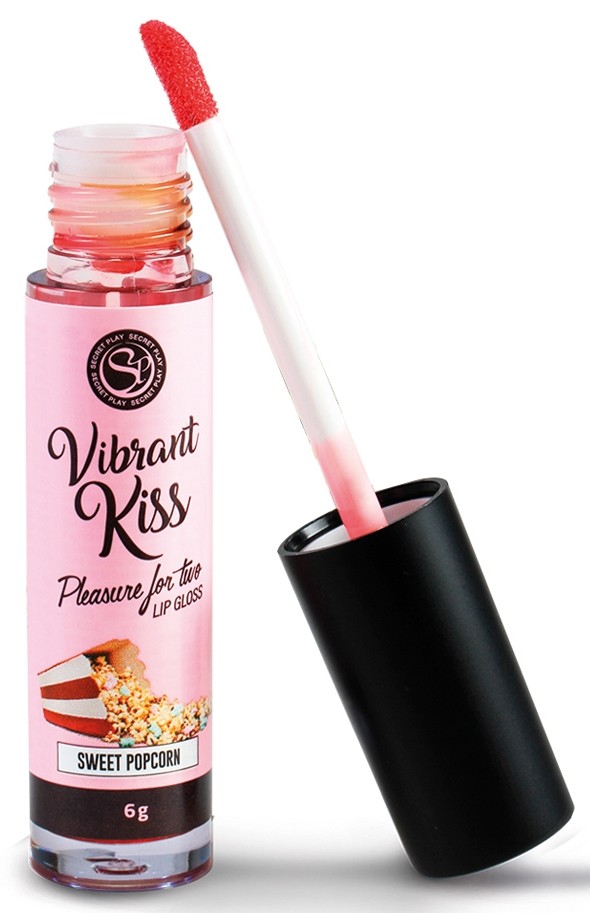 Блиск для губ з ефектом вібрації Secret Play - LIP GLOSS Vibrant Kiss Sweet Popcorn, 6 грам
