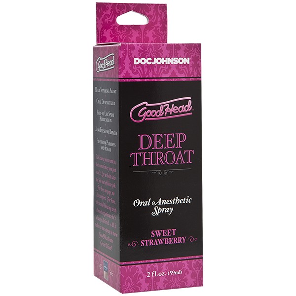 Спрей для минета Doc Johnson GoodHead Deep Throat Spray – Sweet Strawberry (59 мл) (мятая упаковка)