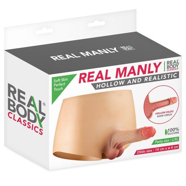 Страпон Real Body  -  Real Manly hollow and realistic L/XL