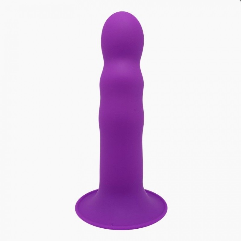 Дилдо з присоскою Adrien Lastic Hitsens 3 Purple, відмінно для страпона, діаметр 4,1 см, довжина 18,