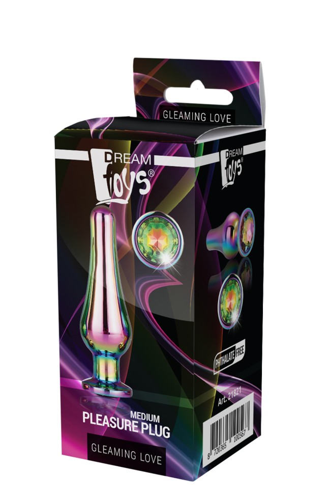 Dt21821 анальна пробка конічної форми Dream Toys GLEAMING LOVE COLOURED PLEASURE PLUG M