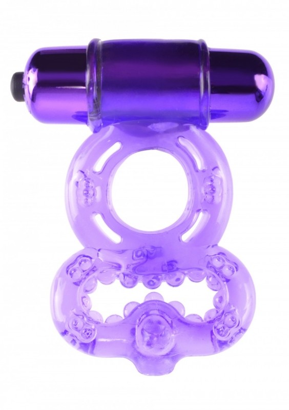 Эрекционное кольцо с вибрацией Infinity Super Ring Purple