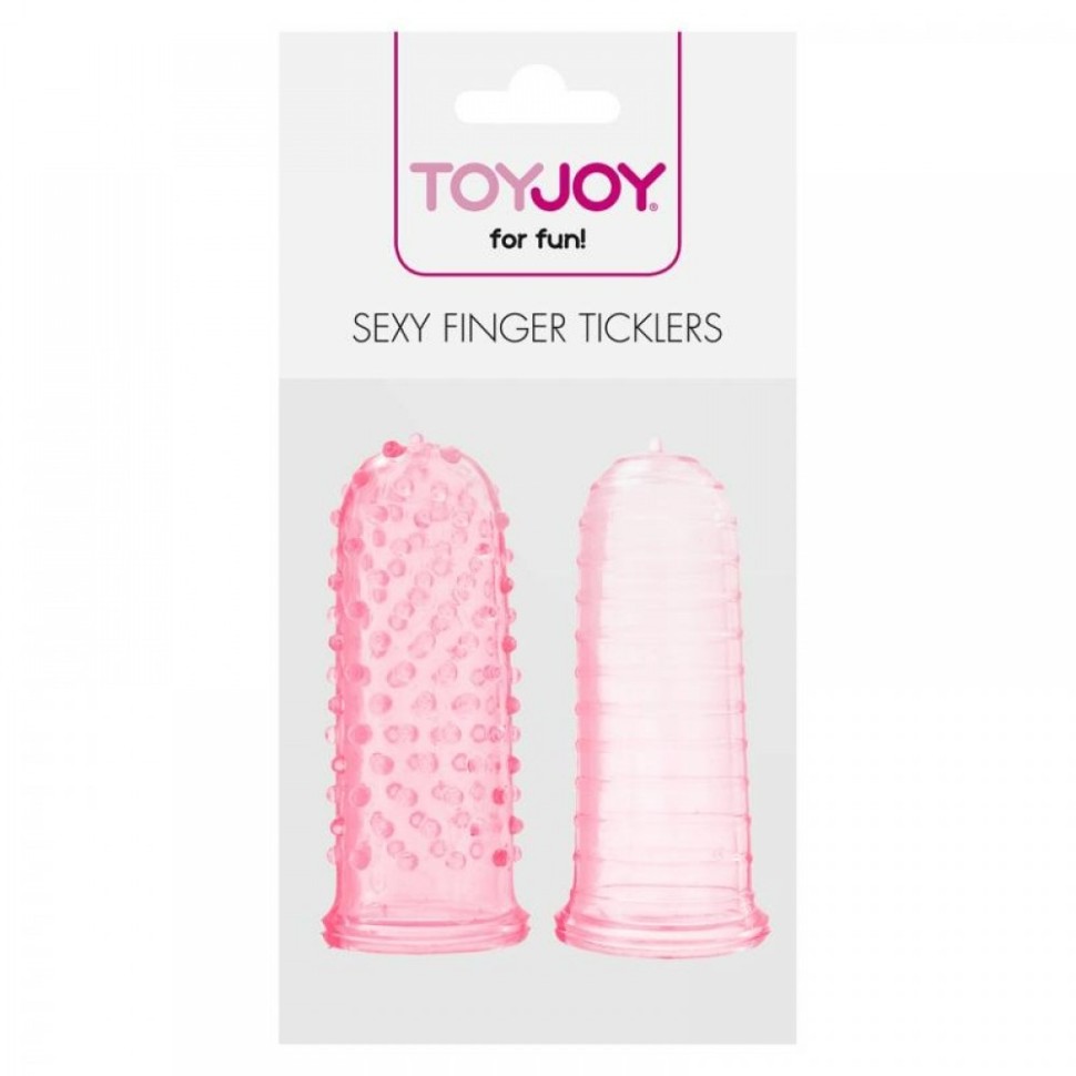 Набір рельєфних насадок на палець Sexy finger рожевий, 7 х 3 см