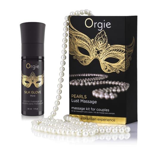 Orgie Pearl Lust Massage набор для интимного массажа гель и бусы, 15 мл