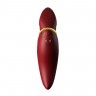 Вібратор 2в1 з язичком Zalo — Hero Wine Red, кристал Swarovski
