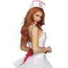 Набір аксесуарів сексі медсестри Leg Avenue 3 предмети, біло-червоний