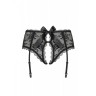 Пояс для чулок черный Obsessive Behindy garter belt black L/XL