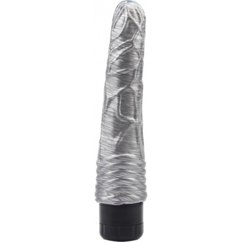 Вібратор реалістичний Chisa Dark Muscle 22.3 см, сріблястий, Сріблястий