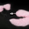 Пикантные штучки малая анальная пробка с хвостом и ушками, 7х2.8 см (розовый)