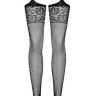 410886 панчохи з поясом S500 Garter stockings Obsessive Чорний S / M / L, Черный, S/M/L