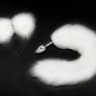 Пикантные штучки малая анальная пробка с хвостом и ушками, 7х2.8 см (белый)