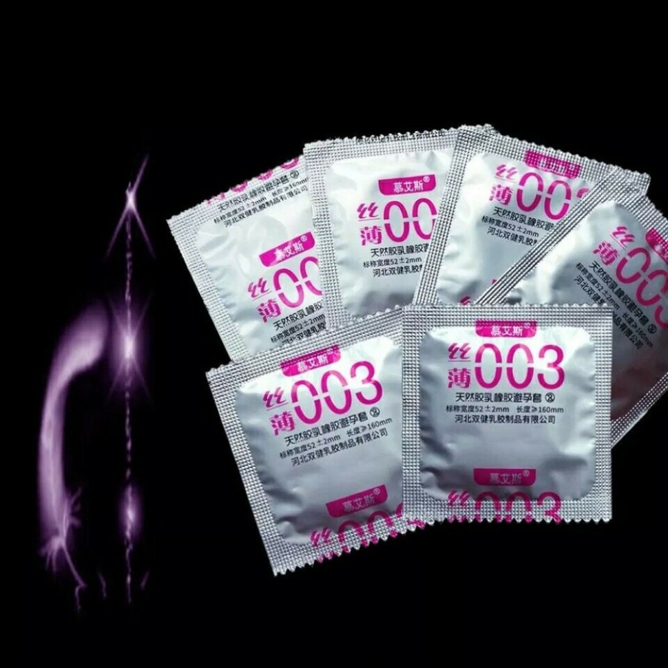 Набір ультратонких презервативів 0,03 мм з ребристою текстурою, Gold 12 шт, Прозрачный