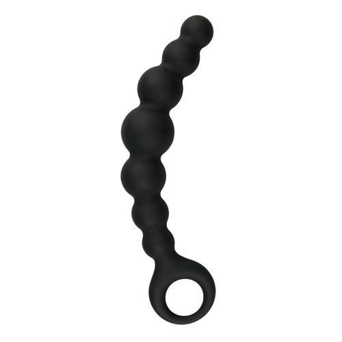 Анальні намисто Beaded Anal силіконові, чорні, 19 см