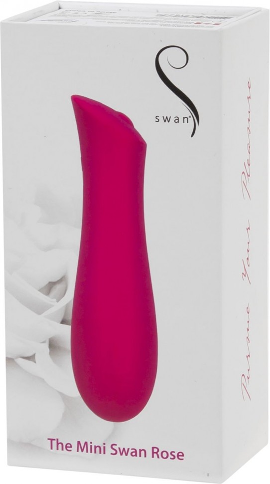 Минивибратор The Mini Swan Rose с плавным увеличением интенсивности вибрации, силикон