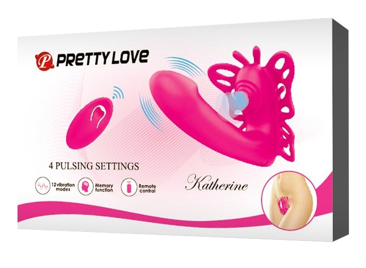 Мультифункціональний вібростимулятор на пульті управління Pretty Love Katherine Magenta, BI-014849W-1