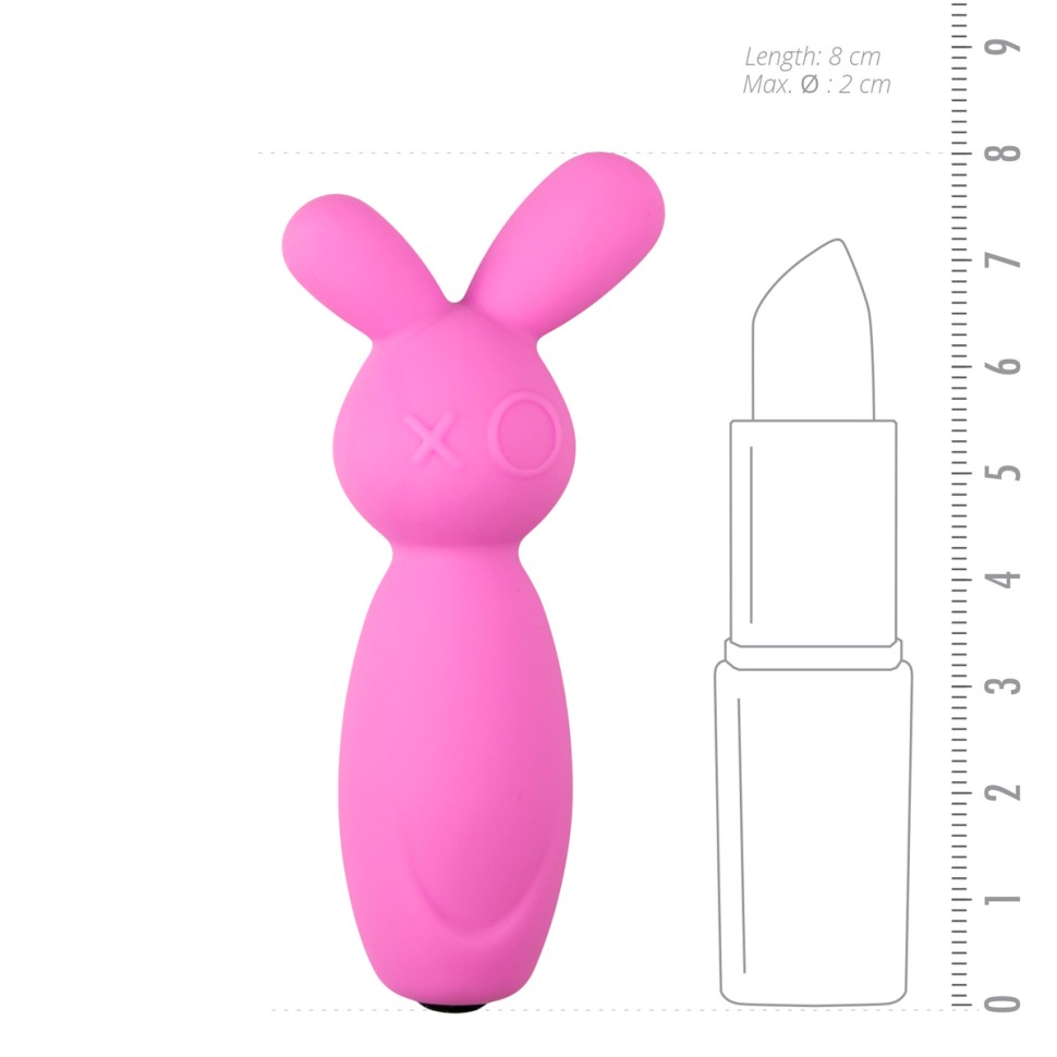 Міні-вібратор для клітора Vibrating Mini Bunny, 8 см х 2 см
