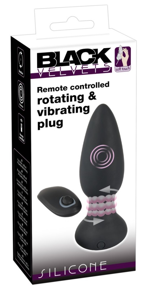 Анальна пробка з пультом та 7 режимами ротації Remote controlled rotating & vibrating plug