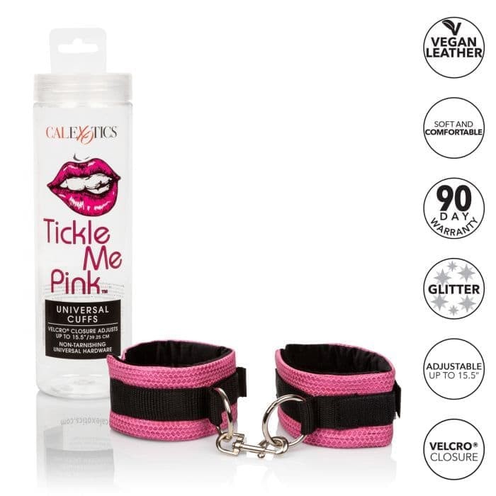 CalExotics Tickle Me Pink Universal Cuffs - универсальные дизайнерские наручники