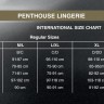 Трусики-стрінги Penthouse Classified L/XL Black, подвійні резиночки, непрозора вставка та бантик