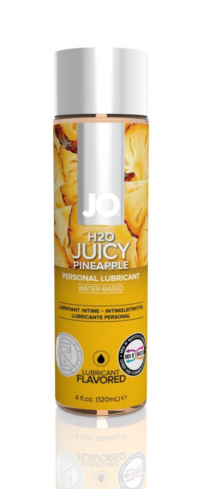 Смазка на водной основе System JO H2O - Juicy Pineapple (120 мл) без сахара, растительный глицерин
