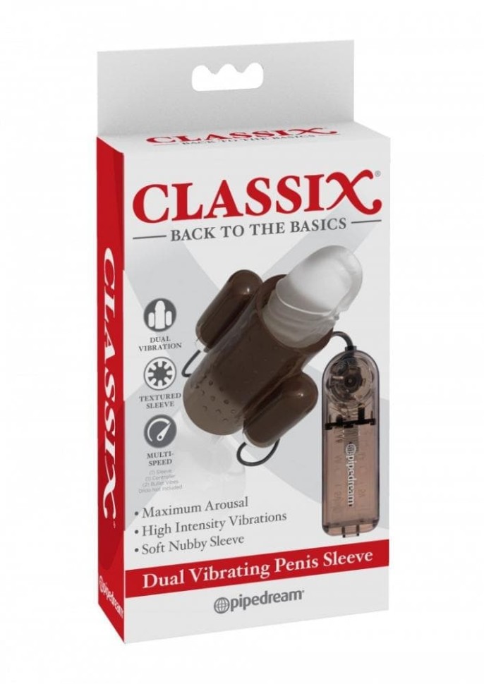 Pipedream Dual Vibrating Penis Sleeve - вибронасадка на пенис