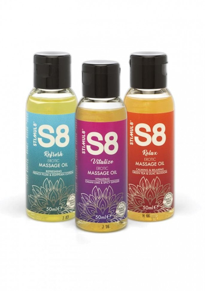 S8 Massage Oil Box - набор массажных масел, 3x 50 мл