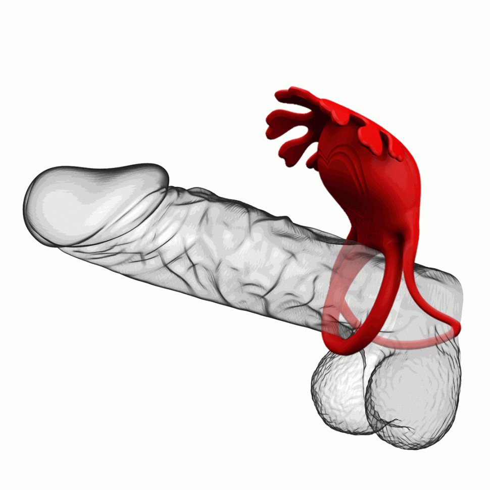 Кільце ерекційне Pretty Love - Vibration Penis Ring Ruben Red, BI-210311