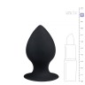 Анальна пробка з присоскою Round Butt Plug чорна, 8.5 см х 4 см