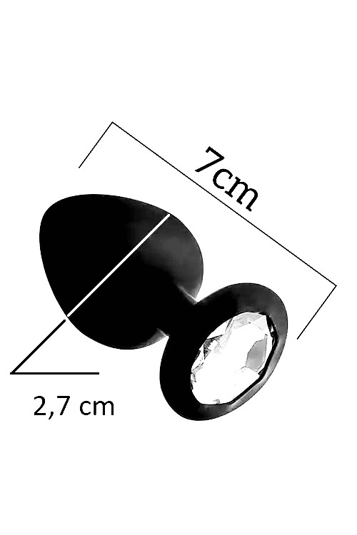 Силіконова анальна пробка із кристалом SKN-KSIL-12S ( розмір S )