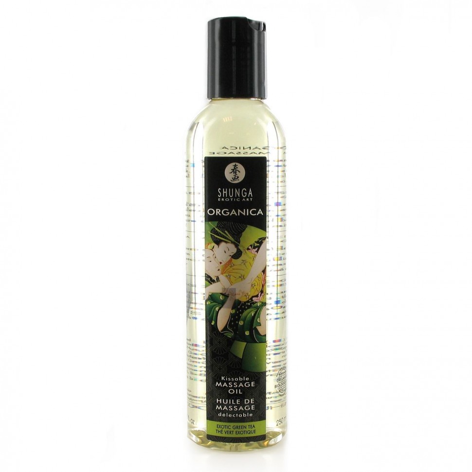 Органическое массажное масло Shunga ORGANICA - Exotic green tea (250 мл) с витамином Е