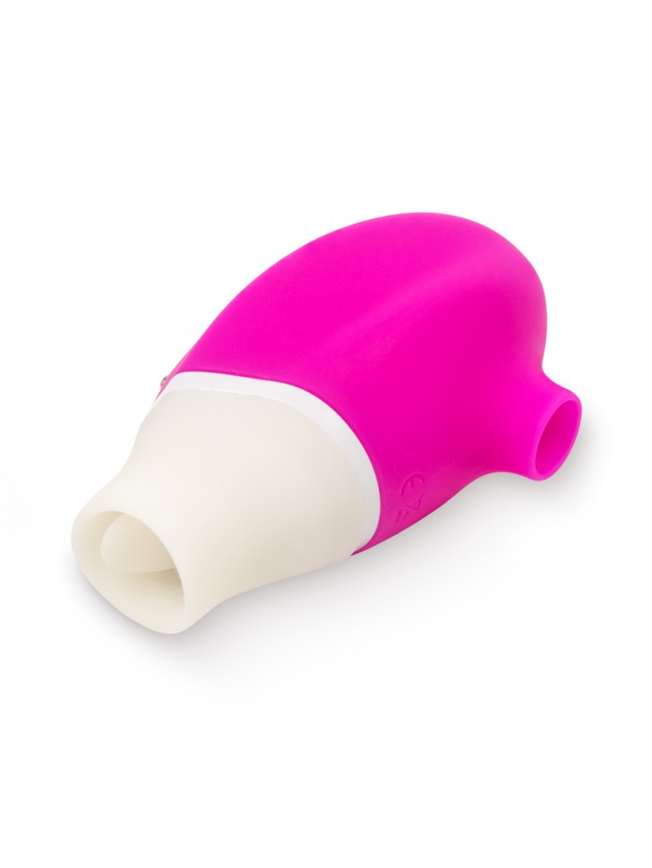 Мистер Факер Jubie - вакуумная стимуляция с язычком 2в1, 8.7x5.3 см (розовый)