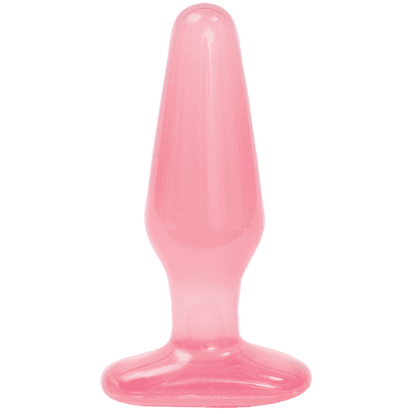 Анальная пробка Crystal Jellies Butt Plug Medium, 13х3,5 см (розовый)