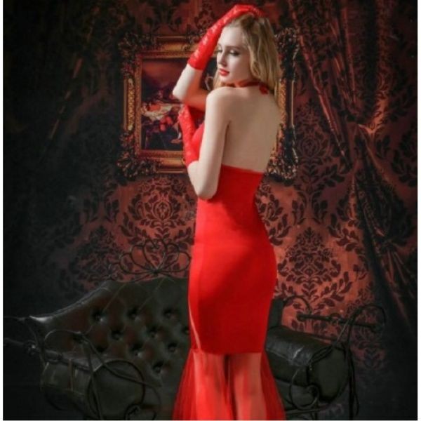 Сексуальное длинное платье с фатином «Сирена», O/S