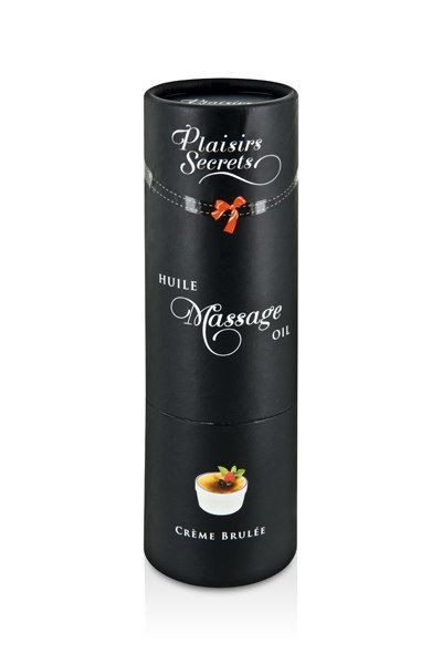 Масажна олія Plaisirs Secrets Creme Brulee (59 мл) з афродизіаками їстівна, подарункове паковання