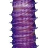 Фіолетова насадка на член з вусиками та закритою головкою