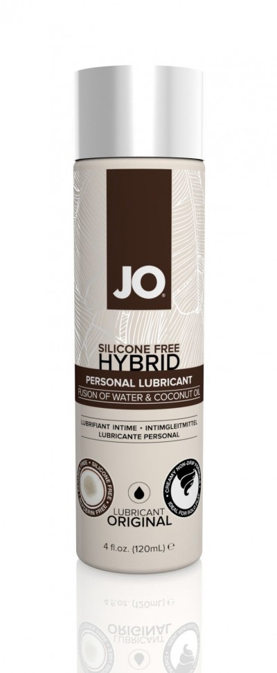 Крем-змазка з кокосовою олією System JO Silicone Free Hybrid ORIGINAL (120 мл) біла