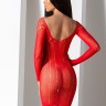 Плаття з довгими рукавами Passion BS101 червоне