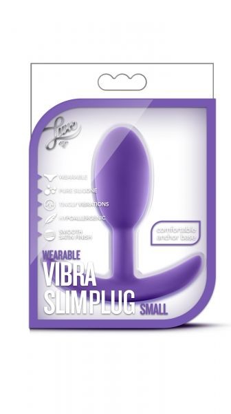 Анальная пробка с уникальным стимулирующим дизайном LUXE WEARABLE VIBRA SLIM PLUG SMALL