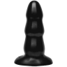 Анальная пробка Tripple Ripple Butt Plug Medium, 10,4х4 см (черный)