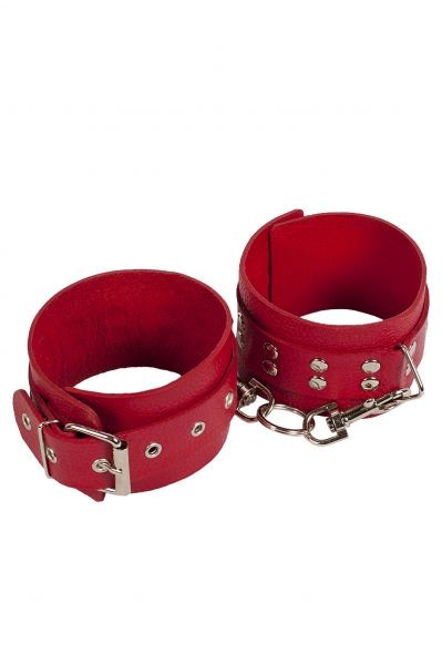Оковы Leather Restraints Leg Cuffs, Red