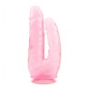 Фалоімітатор подвійний на присоску прозорий Chisa Hi-Rubber 9.4 INCH Pink, Рожевий